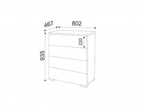 М05 (ручка брусок) Комод (4 ящика) в Лабытнангах - labytnangi.magazin-mebel74.ru | фото