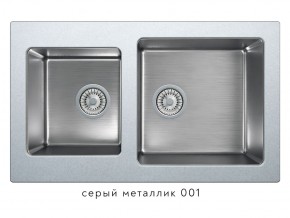 Мойка комбинированная Tolero twist TTS-840 Серый металлик 001 в Лабытнангах - labytnangi.magazin-mebel74.ru | фото