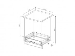 НД 60 Модуль нижний Без Столешницы Духовка МД 60 в Лабытнангах - labytnangi.magazin-mebel74.ru | фото