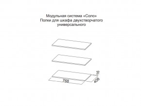 Полки для шкафа двухстворчатого универсального в Лабытнангах - labytnangi.magazin-mebel74.ru | фото